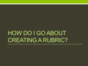 Steps for creating a rubric