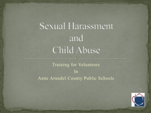 Sexual Harassment and Child Abuse