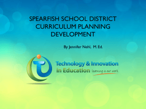 Spearfish School District Curriculum Planning