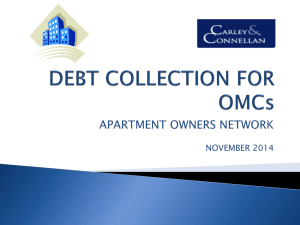 DEBT COLLECTION FOR OMCs 2014 Powerpoint