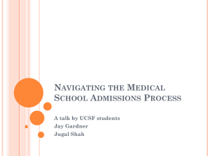Navigating Med School Admissions