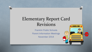 Elementary Report Card Powerpoint