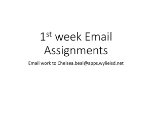 1st week Email Assignments - ProCommwithCoachBeal