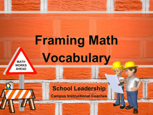Framing Math Vocabulary