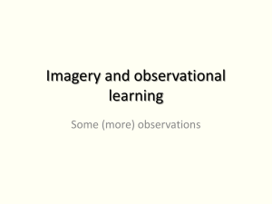 Imagery and observational learning