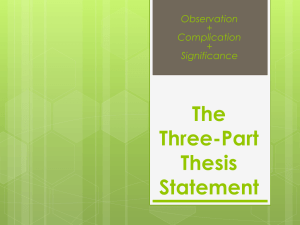 Thesis Statement Powerpoint - E28C: Suspicious Characters