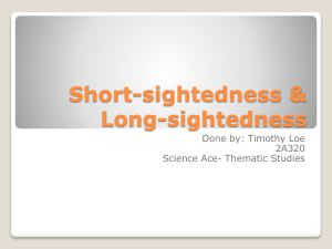 Short-sightedness & Long-sightedness