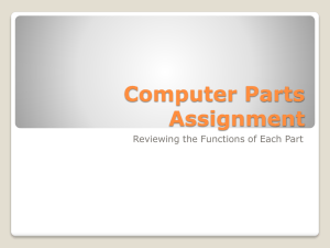 Computer Parts Assignment - Chapman @ Norquay School