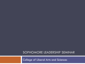 Sophomore Leadership Seminar PowerPoint Presentation