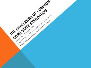 Tim Shanahan: Common Core Standards Presentation