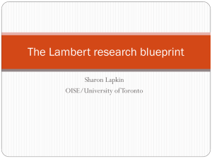 The Lambert research blueprint