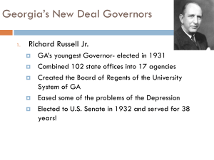 Georgia*s New Deal Governors