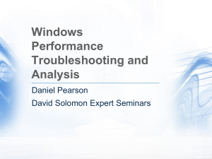 Windows Performance Troubleshooting and