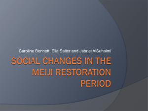 Social Changes in the meiji restoration period