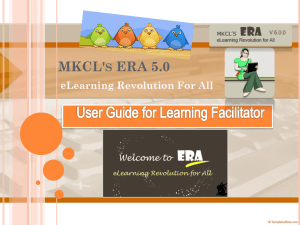 Learning Facilitator`s Guide - MI-CIT ERA 5.0