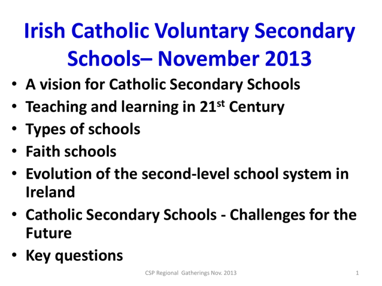 AMCSS Presentation - Catholic Schools Partnership