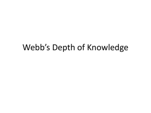 Webb-s Depth of Knowledge overview