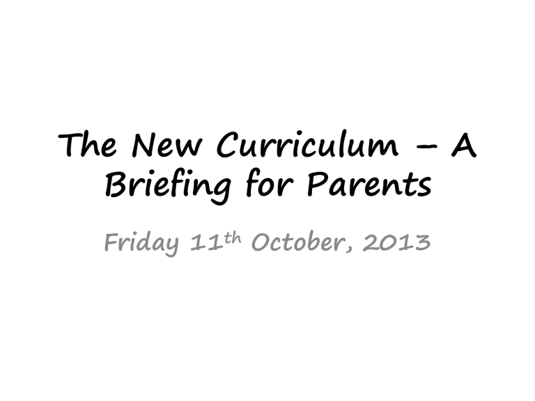 Changes In The New Curriculum