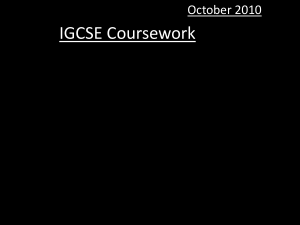 IGCSE Coursework - DAVIS-DAIS
