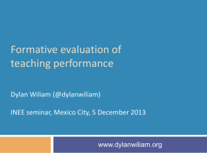 Formative evaluation of teaching performance