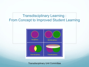 Presentation4-13 - Transdisciplinary Learning