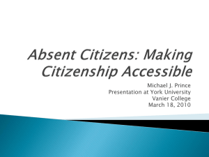 Absent Citizens: Making Citizenship Accessible