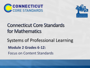 Presentation Handouts - Connecticut Core Standards