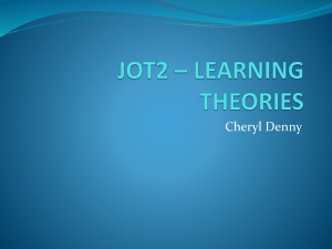JOT2 * LEARNING THEORIES