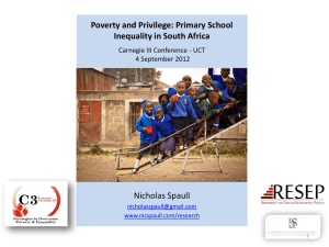 Primary School Inequality in South Africa