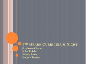 6th Math and Science Curriculum Night