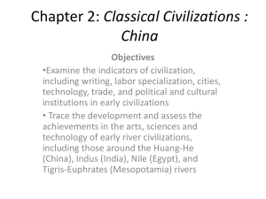 Chapter 2: Classical Civilizations : China