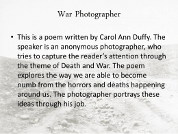 war photographer creative writing