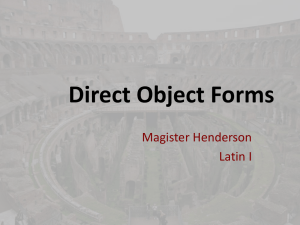 Direct Object Forms