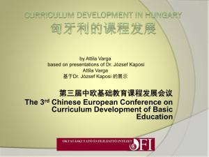 Curriculum Development in Hungary 匈牙利的课程发展
