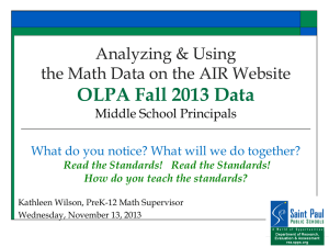 OLPA Fall 2013 for Secondary Principals 11.13.13 (PowerPoint)