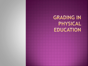 Grading in Physical Education