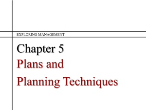 Ch 5 Plans and Planning Techniques