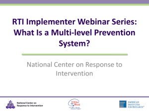PowerPoint Slides - National Center on Response to Intervention