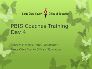 PBIS Coaching Training - Santa Clara County Office of Education