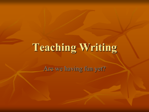 Teaching Writing - southeastone