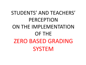 STUDENTS* AND TEACHERS* PERCEPTION ON THE