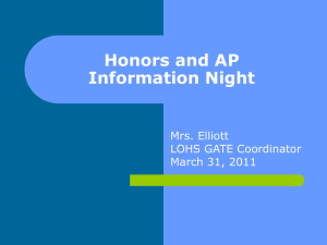 Honors and AP Information Night