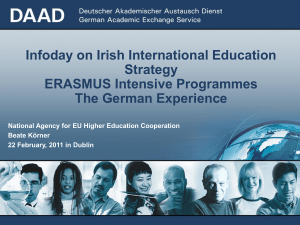 Erasmus Intensive Programmes - The Higher Education Authority