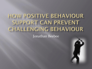 How Positive behaviour support can prevent - Jan