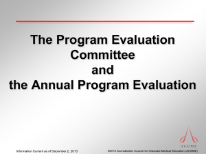 Annual Program Evaluation