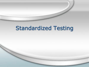 Standardized Testing Power Point