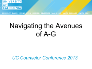 "a-g". - University of California