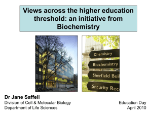 Views across the higher education threshold: an