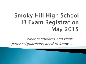 May 2015 IB Exam Registration