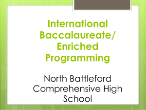 Grade 9 Enrichment - North Battleford Comprehensive High School